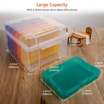 Seed storage box with 6 sorting cases