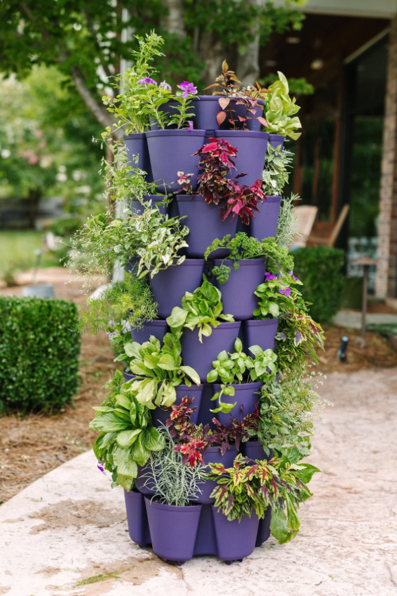 hanging plant tower GreenStalk LEAF Vertical Planter