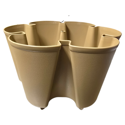 Maple-colored modular plant holder on a white background