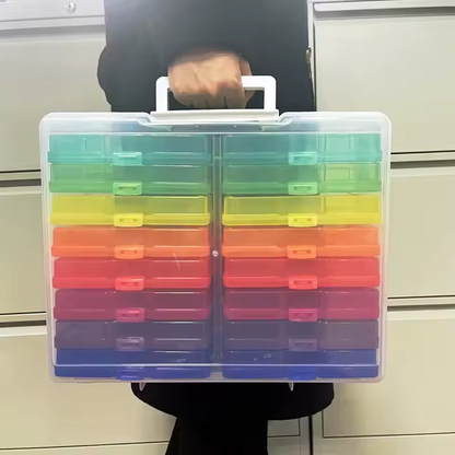 Large seed storage box with 16 sorting cases